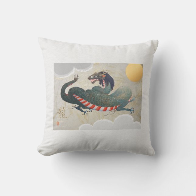 Coussin Dragon 16 po x 16 po (Recto)