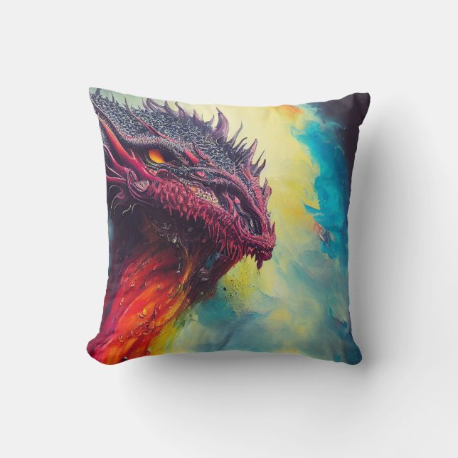 Coussin Dragon Animal Discovery Aventure Nature Planète (Recto)