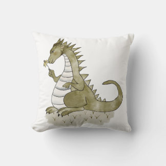 Coussin dragon avec fleur