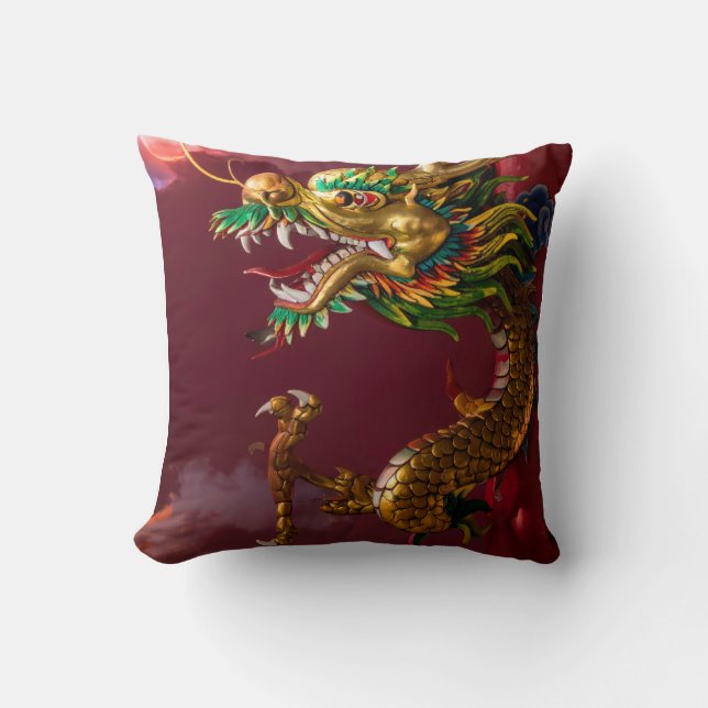 Coussin dragon chinois (Recto)