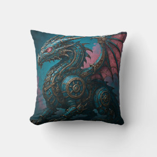 Coussin Dragon d'acier
