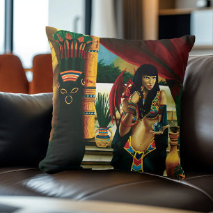 Coussin Dragon de chat de la reine égyptienne