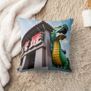 Coussin Dragon impérial chinois