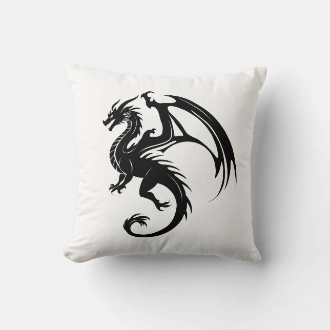 Coussin Dragon noir (Recto)