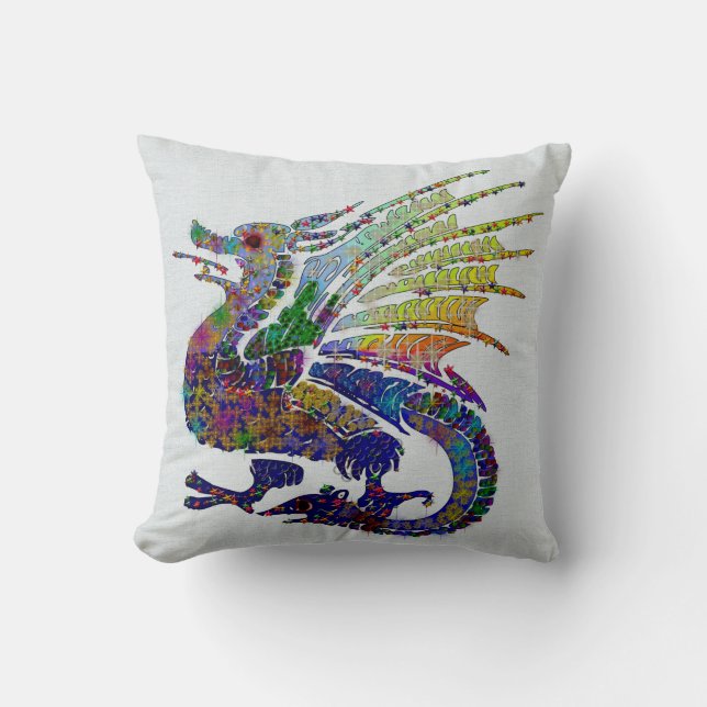 Coussin Dragon orné de bijoux (Recto)