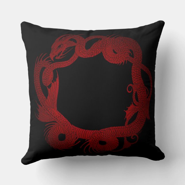 Coussin Dragon Rouge (Verso)