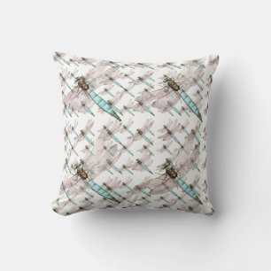 Coussin Dragonfly Air Force en blanc