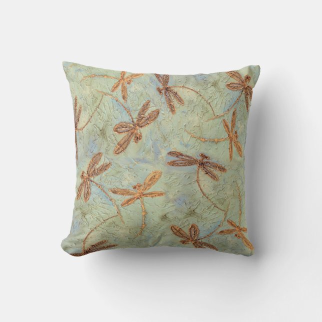 Coussin Dragonfly Dance Gold (Recto)