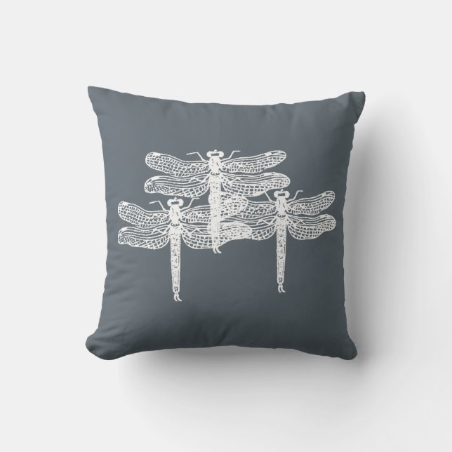 Coussin Dragonfly Gris (Recto)