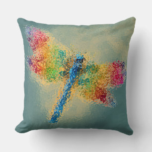 Coussin Dragonfly multicolore Turquoise