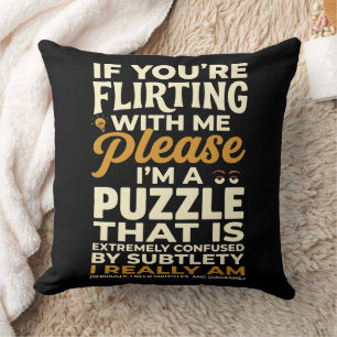 Coussin Draguer avec moi s'il vous plaît énigme confuse dr