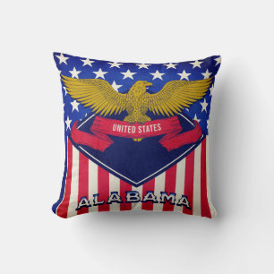 Coussin Drapeau Alabama USA