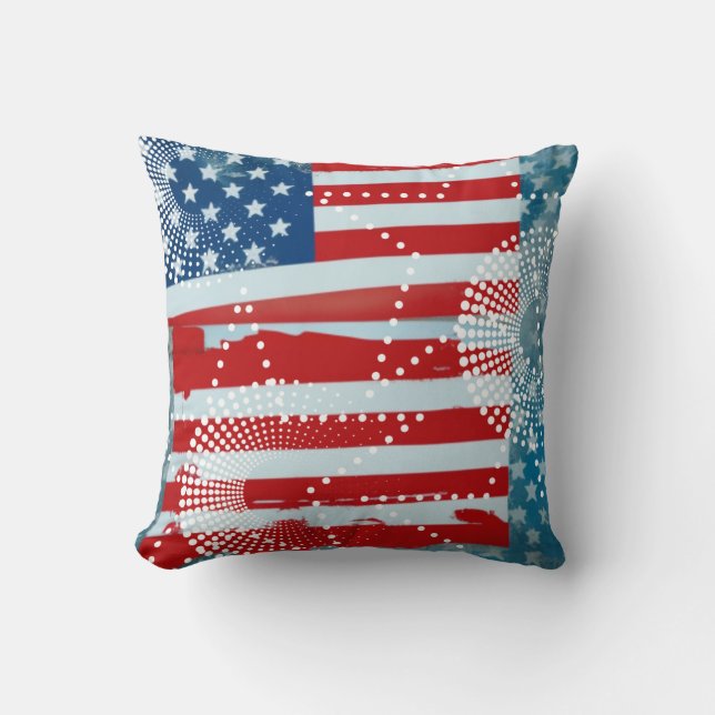 Coussin Drapeau américain (Recto)