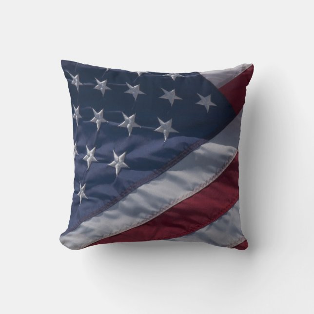 Coussin Drapeau américain. (Recto)
