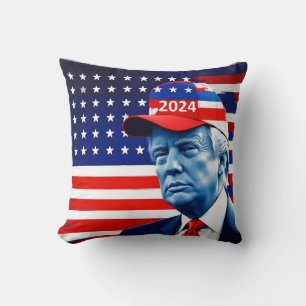 Coussin Drapeau américain Donald Trump 2024