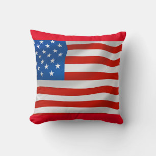 COUSSIN DRAPEAU AMÉRICAIN PATRIOTIQUE JEU DE PILOTE