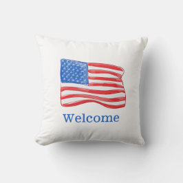 Coussin Drapeau américain patriotique personnalisé