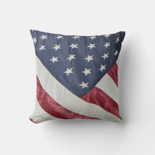 Coussin Drapeau américain patriotique Rouge Blanc Bleu cou
