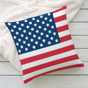 Coussin Drapeau américain rouge blanc et bleu patriotique