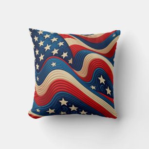 Coussin Drapeau Américain Un Patriotique Volant