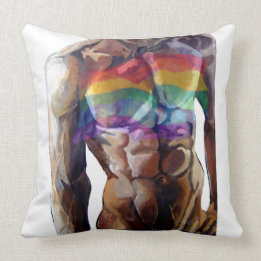 Coussin Drapeau arc-en-ciel 