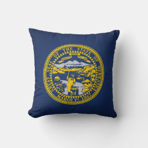 Coussin Drapeau cool De L'État Du Nebraska