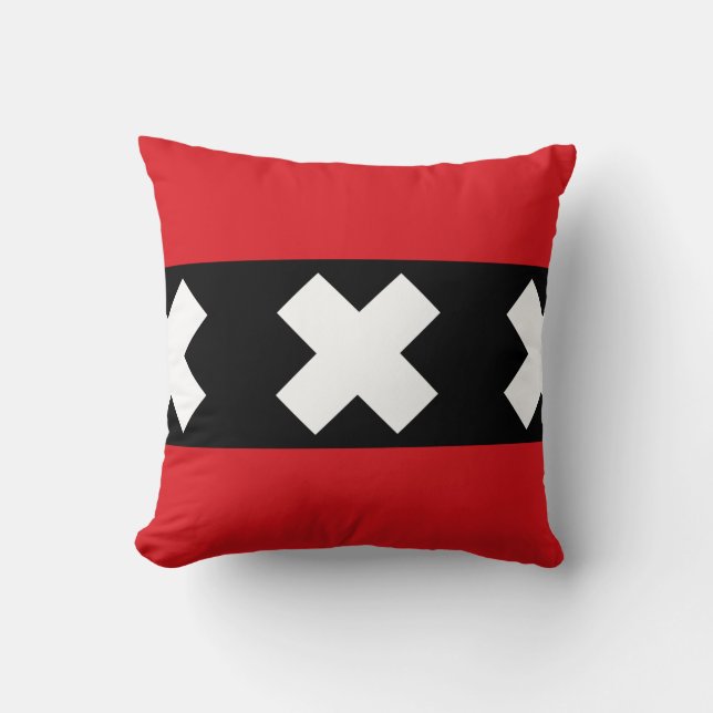 Coussin Drapeau d'Amsterdam (Recto)