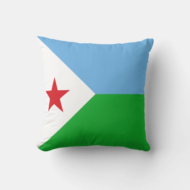 Coussin Drapeau de Djibouti (Recto)