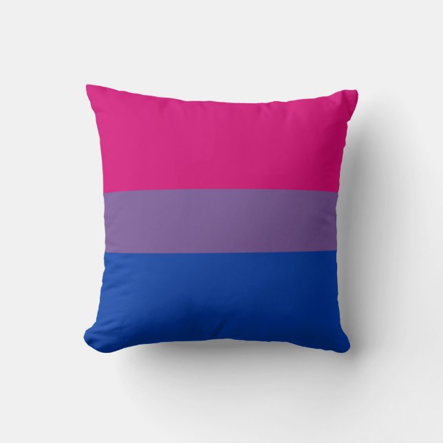 Coussin Drapeau de fierté bisexuel (Recto)