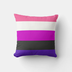 Coussin Drapeau de fierté genderfluid
