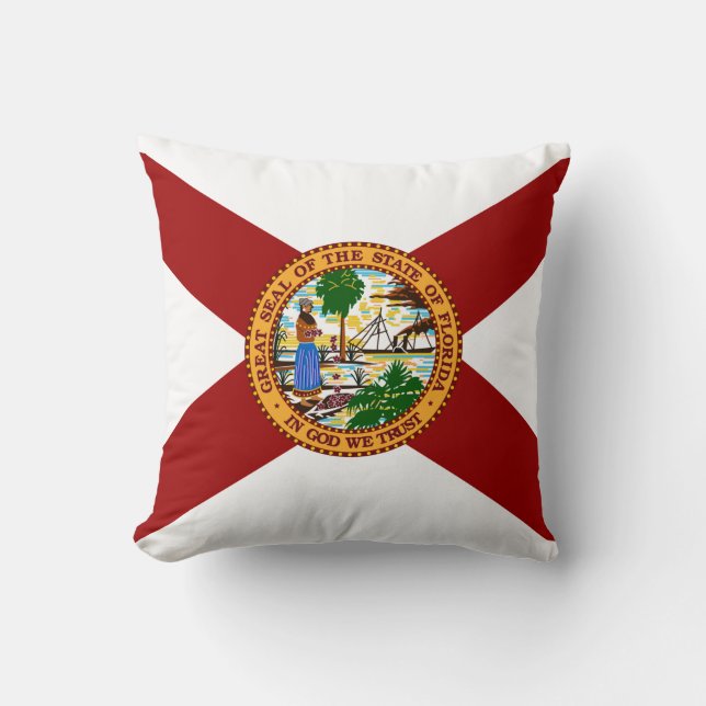 Coussin Drapeau de Floride (Recto)