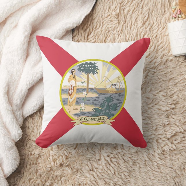 Coussin Drapeau de Floride : L'état de soleil des Floridie (Couverture)