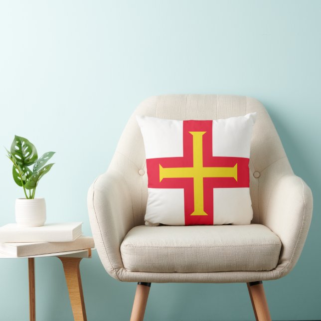 Coussin Drapeau de Guernesey (Chaise)