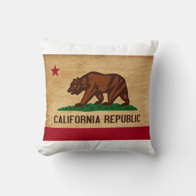 Coussin Drapeau de la Californie (Recto)