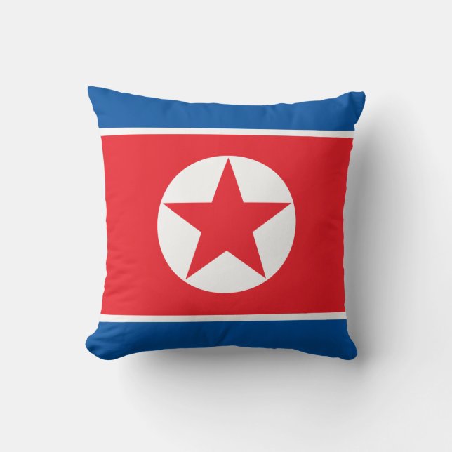 Coussin Drapeau de la Corée du Nord (Recto)
