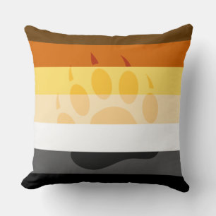 Coussin Drapeau De La Fierté De L'Ours Avec Cool Embedded