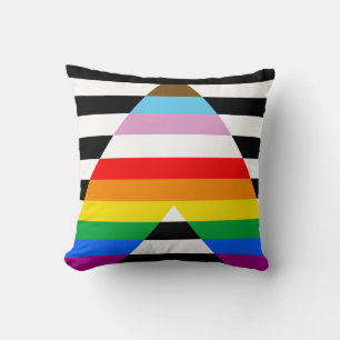 Coussin Drapeau de la fierté de progrès d'allié