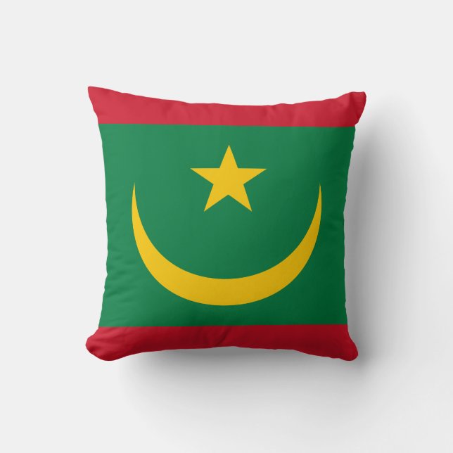 Coussin Drapeau de la Mauritanie (Recto)