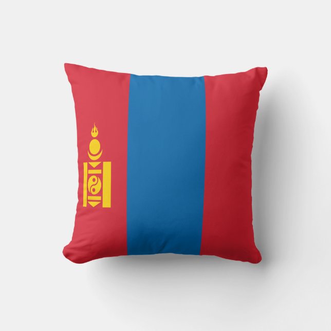 Coussin Drapeau de la Mongolie (Recto)