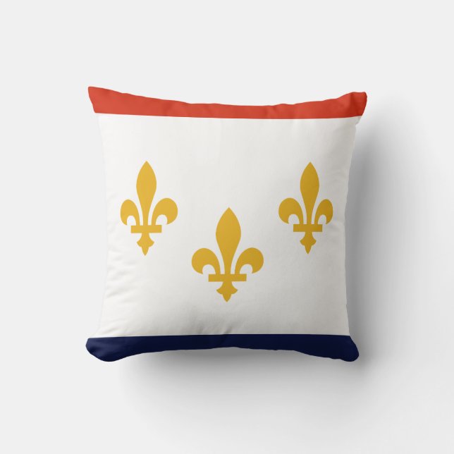 Coussin Drapeau de la Nouvelle-Orléans, Louisiane Jeu d'or (Recto)