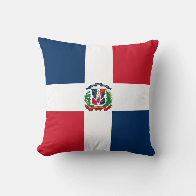 Coussin Drapeau de la République Dominicaine (Recto)