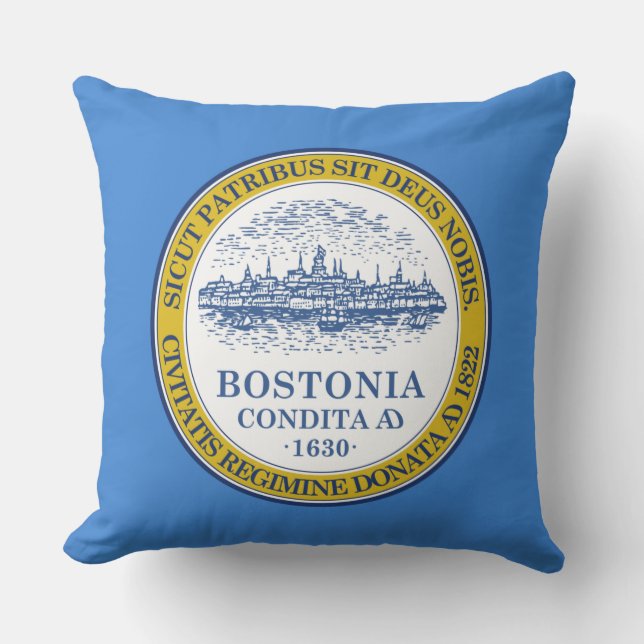 Coussin Drapeau de la ville de Boston (Massachusetts) (Recto)