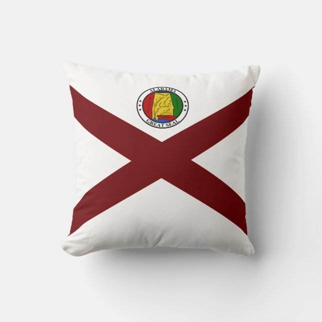 Coussin Drapeau de l'Alabama (Recto)