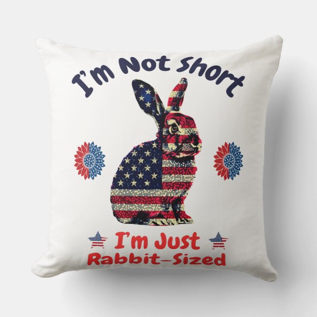 Coussin Drapeau de lapin Amérique (Recto)