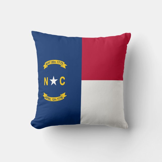 Coussin Drapeau de l'État de Caroline du Nord (Recto)