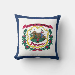 Coussin Drapeau de l'État de Virginie-Occidentale