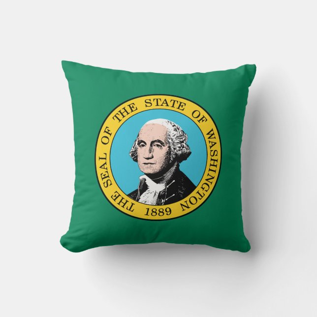 Coussin Drapeau de l'État de Washington (Recto)