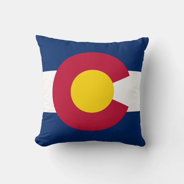 Coussin Drapeau de l'État du Colorado (Recto)