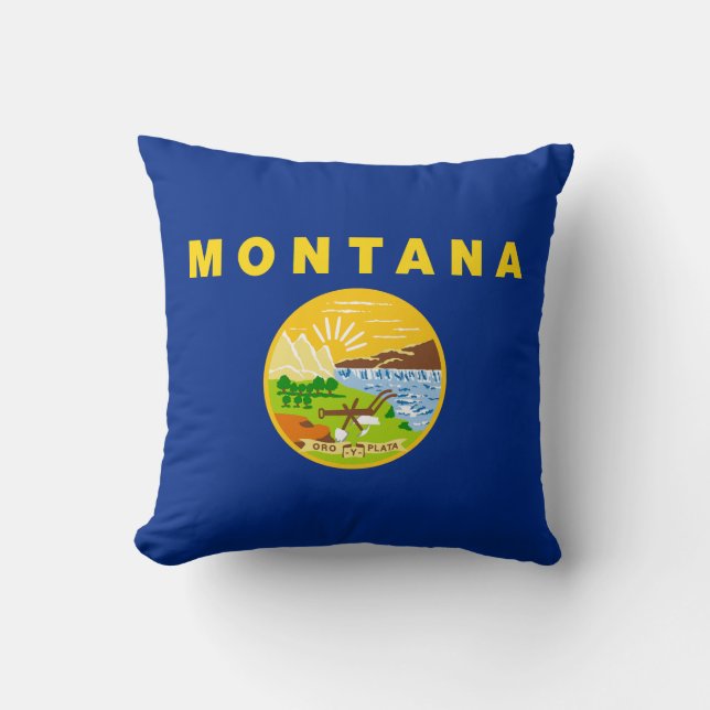 Coussin Drapeau de l'État du Montana (Recto)
