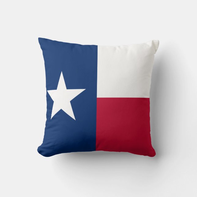 Coussin Drapeau de l'état du Texas carré zipper Lancer Ore (Recto)